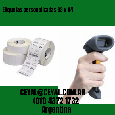 Etiquetas personalizadas 63 x 64