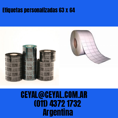Etiquetas personalizadas 63 x 64