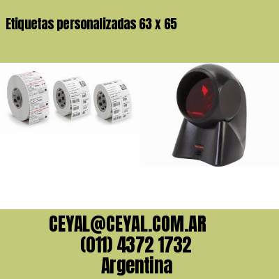 Etiquetas personalizadas 63 x 65
