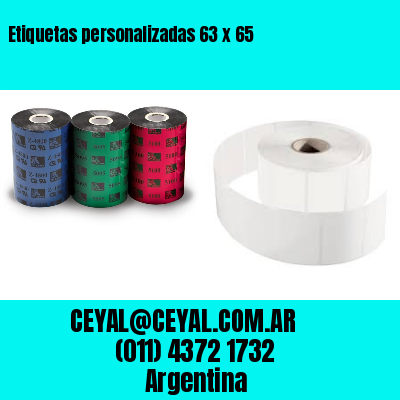 Etiquetas personalizadas 63 x 65