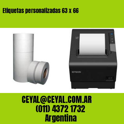 Etiquetas personalizadas 63 x 66