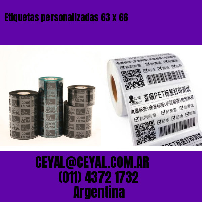 Etiquetas personalizadas 63 x 66