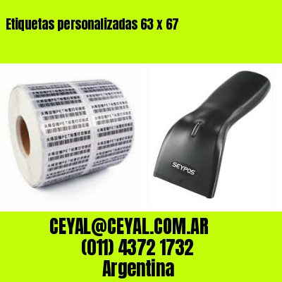 Etiquetas personalizadas 63 x 67