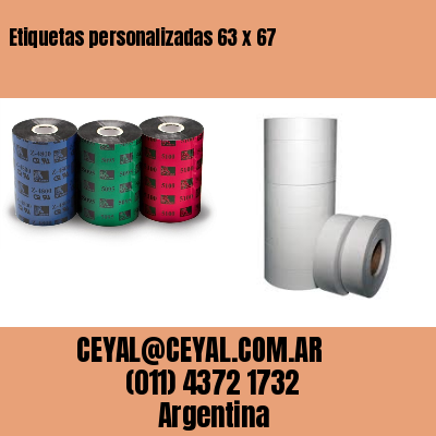Etiquetas personalizadas 63 x 67