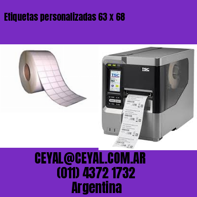 Etiquetas personalizadas 63 x 68