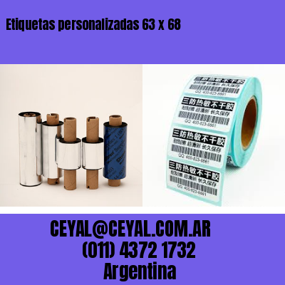Etiquetas personalizadas 63 x 68