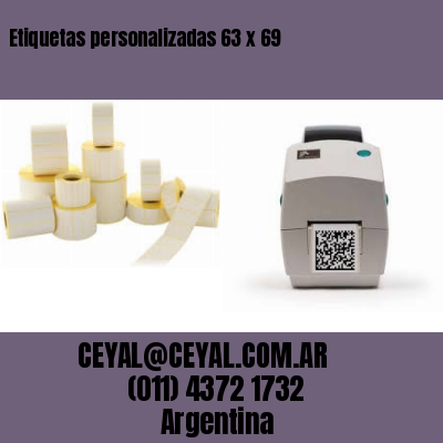 Etiquetas personalizadas 63 x 69