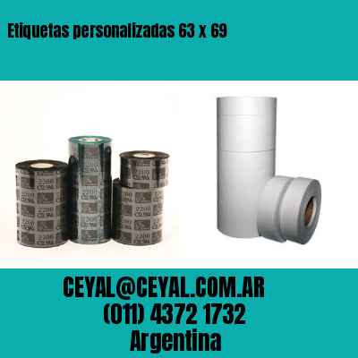 Etiquetas personalizadas 63 x 69