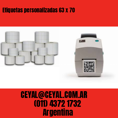 Etiquetas personalizadas 63 x 70