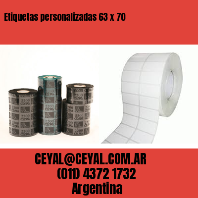 Etiquetas personalizadas 63 x 70