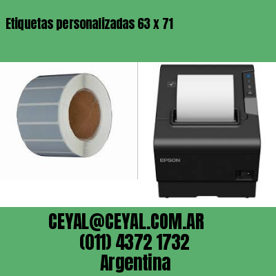 Etiquetas personalizadas 63 x 71