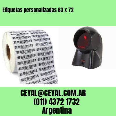 Etiquetas personalizadas 63 x 72