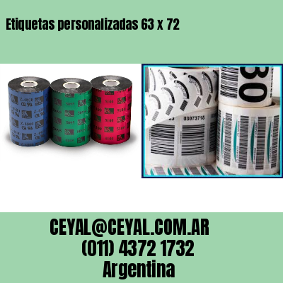 Etiquetas personalizadas 63 x 72