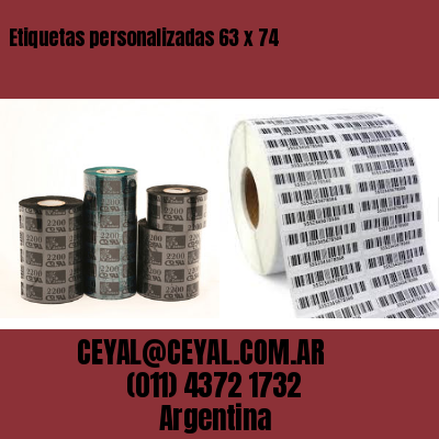 Etiquetas personalizadas 63 x 74