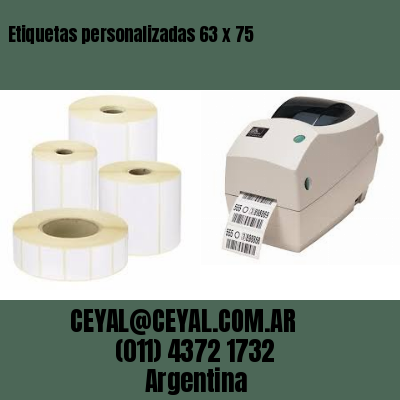 Etiquetas personalizadas 63 x 75