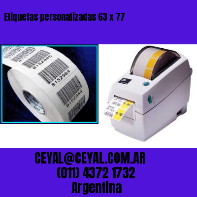 Etiquetas personalizadas 63 x 77