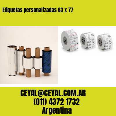 Etiquetas personalizadas 63 x 77