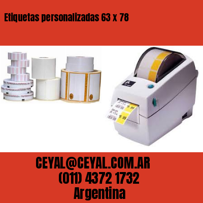 Etiquetas personalizadas 63 x 78