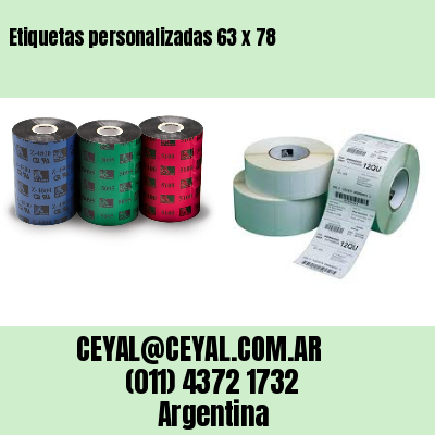 Etiquetas personalizadas 63 x 78