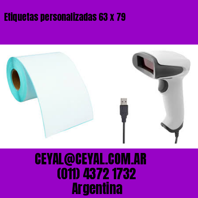 Etiquetas personalizadas 63 x 79