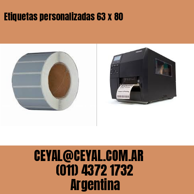 Etiquetas personalizadas 63 x 80