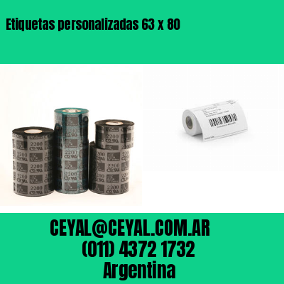 Etiquetas personalizadas 63 x 80