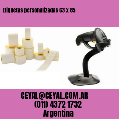 Etiquetas personalizadas 63 x 85