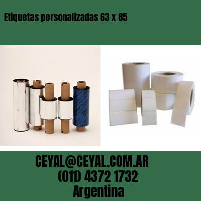Etiquetas personalizadas 63 x 85
