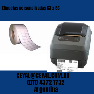 Etiquetas personalizadas 63 x 86