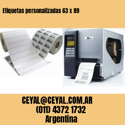 Etiquetas personalizadas 63 x 89