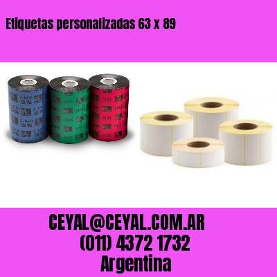 Etiquetas personalizadas 63 x 89
