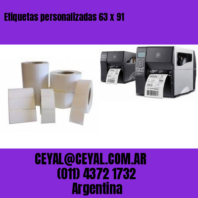 Etiquetas personalizadas 63 x 91