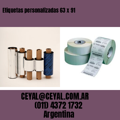 Etiquetas personalizadas 63 x 91