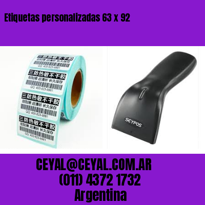 Etiquetas personalizadas 63 x 92