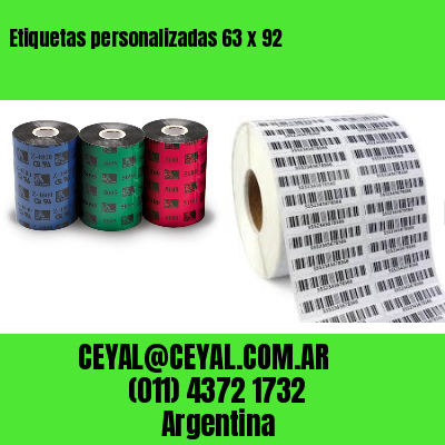 Etiquetas personalizadas 63 x 92