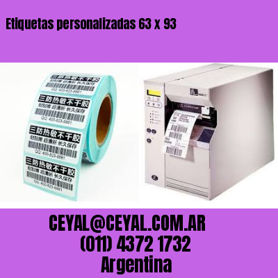 Etiquetas personalizadas 63 x 93