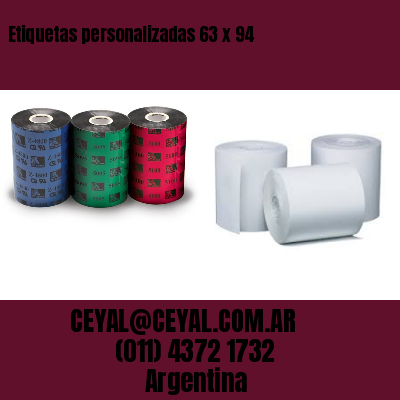 Etiquetas personalizadas 63 x 94