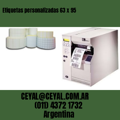 Etiquetas personalizadas 63 x 95