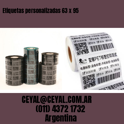 Etiquetas personalizadas 63 x 95
