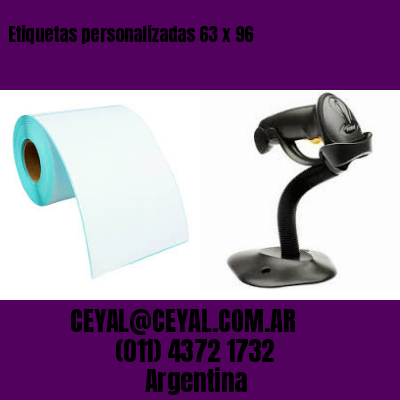 Etiquetas personalizadas 63 x 96