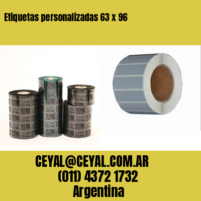 Etiquetas personalizadas 63 x 96