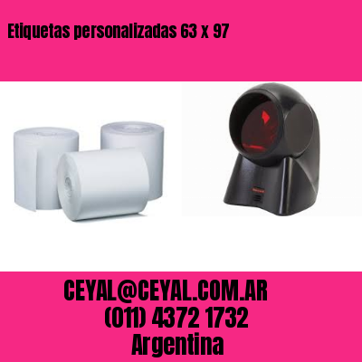 Etiquetas personalizadas 63 x 97