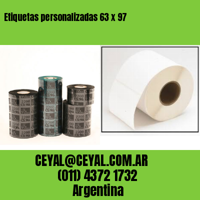 Etiquetas personalizadas 63 x 97