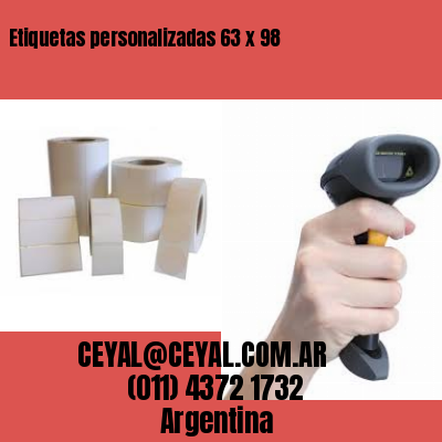 Etiquetas personalizadas 63 x 98