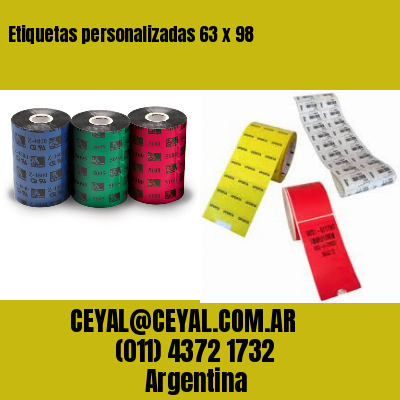 Etiquetas personalizadas 63 x 98