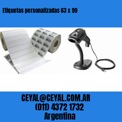 Etiquetas personalizadas 63 x 99