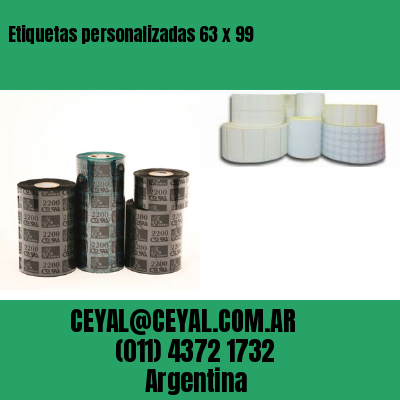 Etiquetas personalizadas 63 x 99