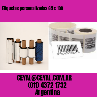 Etiquetas personalizadas 64 x 100