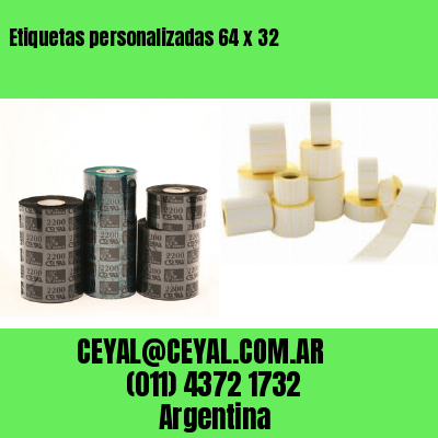 Etiquetas personalizadas 64 x 32