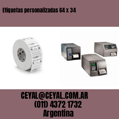Etiquetas personalizadas 64 x 34